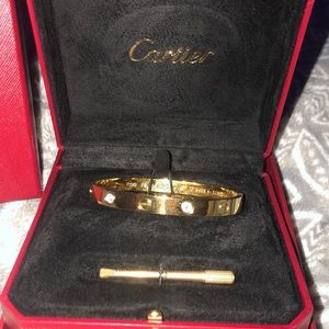 Gold plated love bracelet